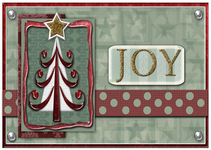 Christmas Greeting Card featuring the digital art Joyful Tree Card by Arline Wagner