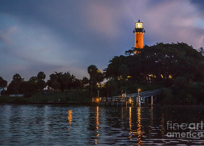 Jupiter Inlet Greeting Card featuring the photograph Jupiter Dawn by Scott Kerrigan