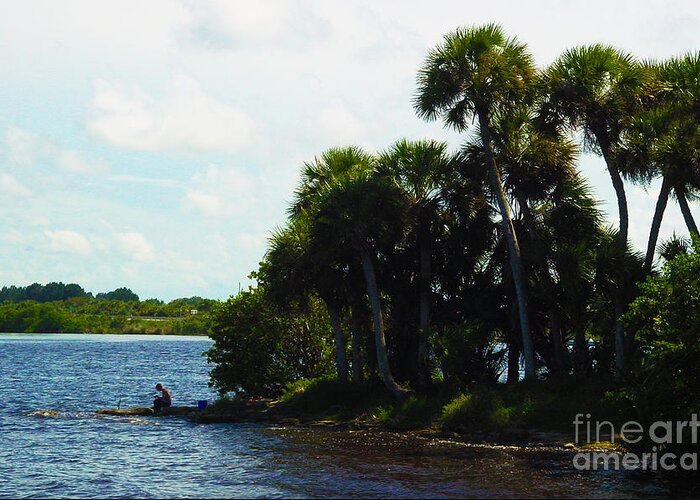 Landscape Greeting Card featuring the photograph Jupiter Florida Shores by Susanne Van Hulst