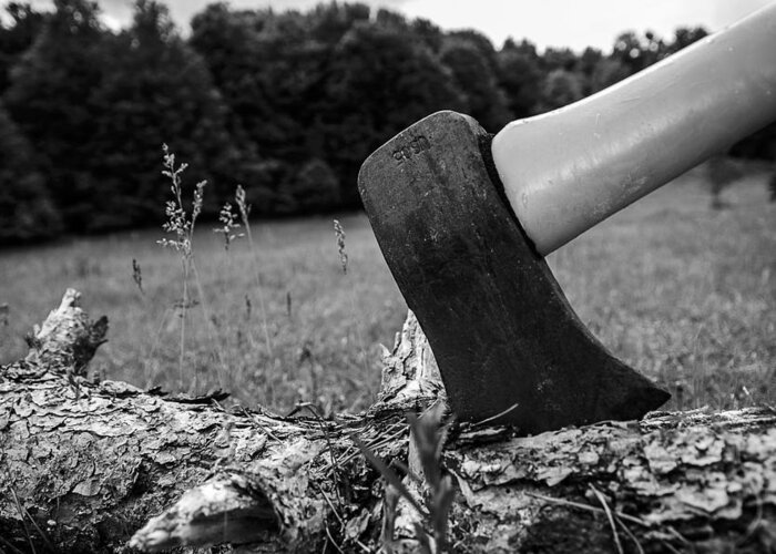Axe Greeting Card featuring the photograph Just Axe by Rick Bartrand