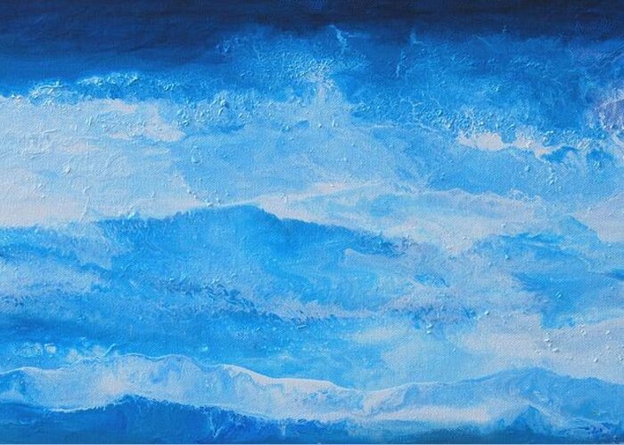 Just Greeting Card featuring the painting Just the waves by Linda Bailey