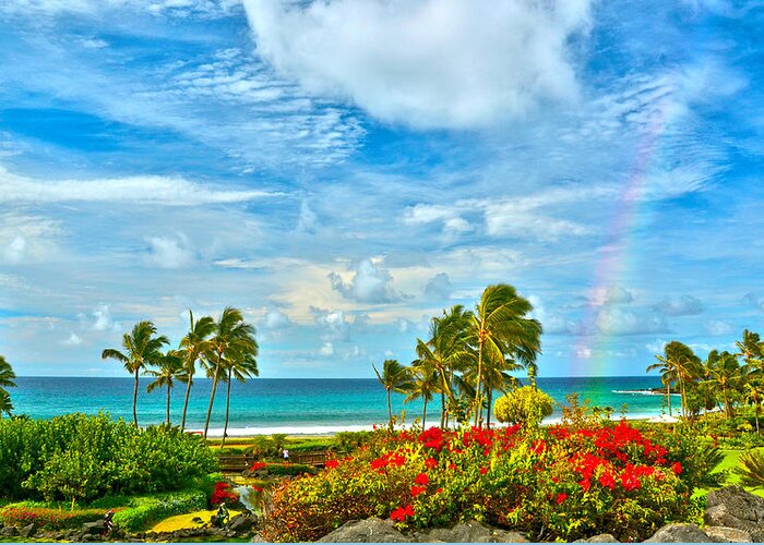 Hawaii Greeting Card featuring the photograph Kauai Bliss by Marie Hicks