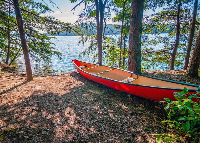 Activity Greeting Card featuring the photograph Kayak By The Water by Alex Grichenko