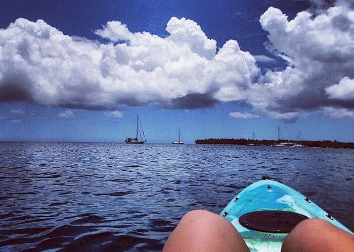 Scenery Greeting Card featuring the photograph #kayaking #tobago #trinidadtobago by Laura De Abreu 