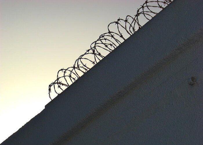 Barbwire Greeting Card featuring the photograph Keep Out by Paul Foutz