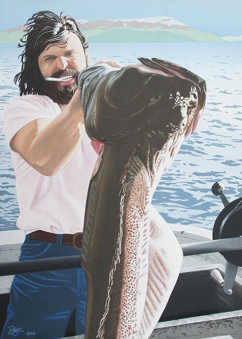 Fish Greeting Card featuring the painting Keeper by Lance Bifoss