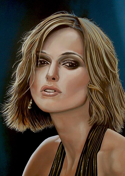 Keira Knightley Greeting Card featuring the painting Keira Knightley by Paul Meijering