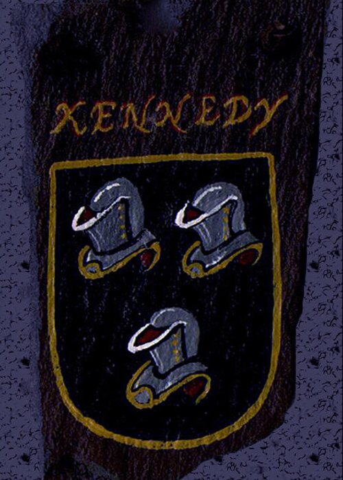 Family Shield Greeting Card featuring the painting Kennedy Crest by Barbara McDevitt