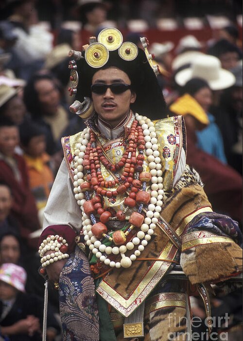 Adventure Greeting Card featuring the photograph Khampa Royalty - Litang Tibet by Craig Lovell