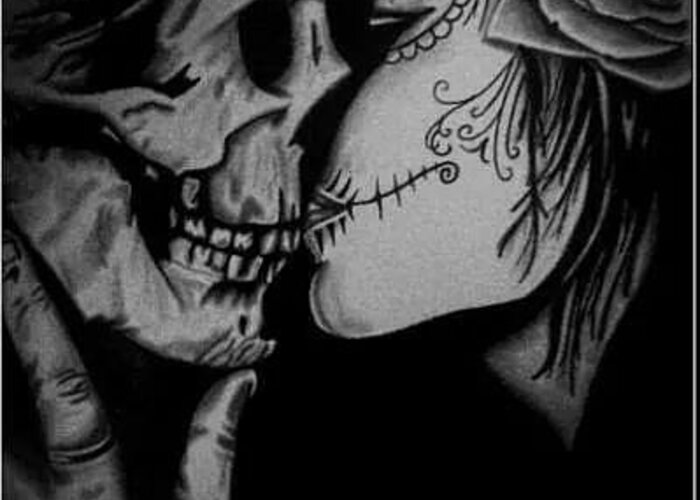 Kiss Of Death Drawing By ron Bussard
