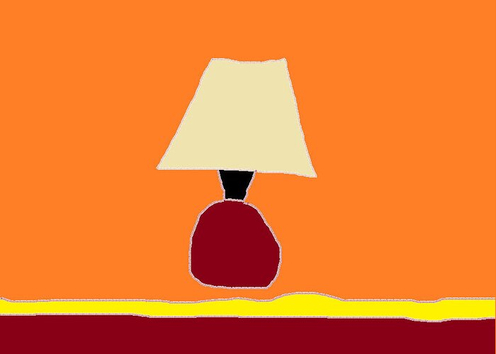 Kitchen Greeting Card featuring the painting Kitchen Lamp 3 by Anita Dale Livaditis