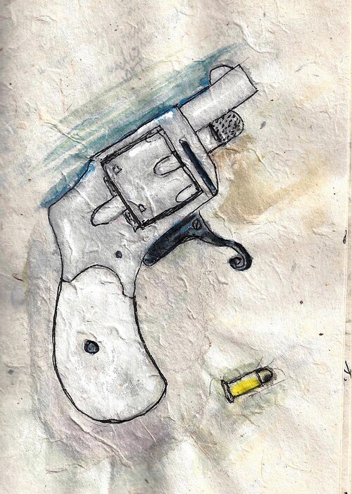 Derringer Greeting Card featuring the painting Kolb Baby Hammerless by Kevin Callahan