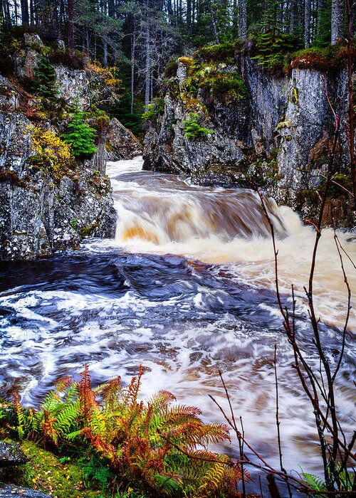 Scotland Greeting Card featuring the photograph Laggan Falls 2 by Mark Llewellyn