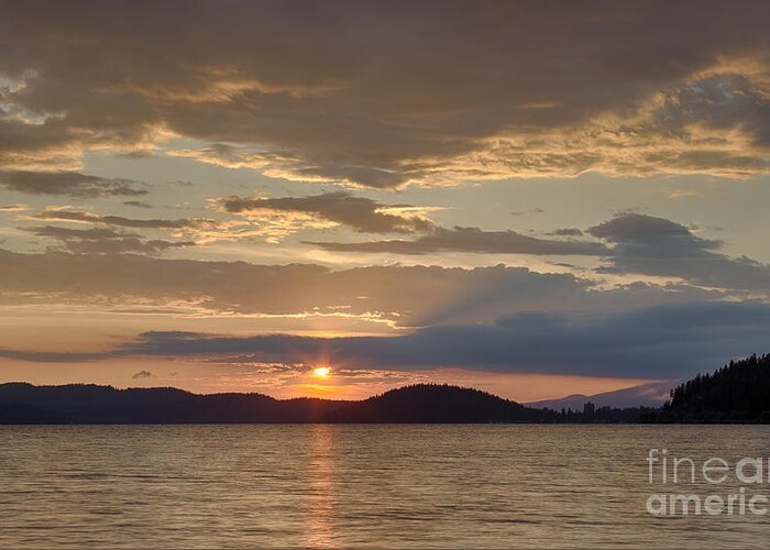 Coeur D Alene Greeting Card featuring the photograph Lake Coeur d Alene by Idaho Scenic Images Linda Lantzy