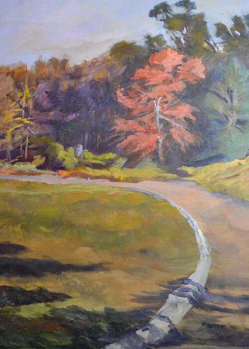 Landscape Greeting Card featuring the painting Lake Holbrook by Jimmie Trotter