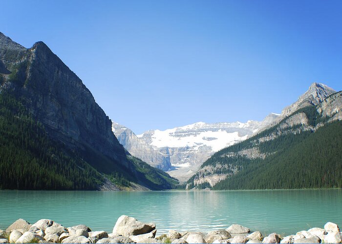 Lake Louise Greeting Card featuring the photograph Lake Louise Alberta Canada by Terry DeLuco