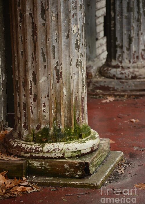 Matthiessen State Park Greeting Card featuring the photograph Lake Shelter Pillars by Forest Floor Photography
