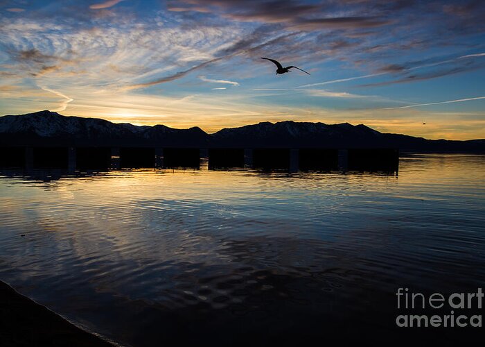 Lake Tahoe Greeting Card featuring the photograph Lake Tahoe Sunset by Suzanne Luft