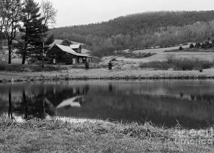 Canon Greeting Card featuring the photograph Lakeside Cabin by Nicholas Pappagallo Jr