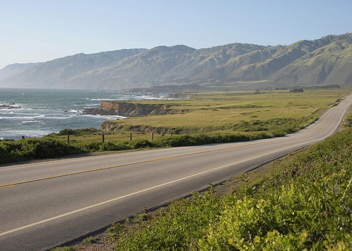 Scenics Greeting Card featuring the photograph Landscape With Highway 1 by John Elk