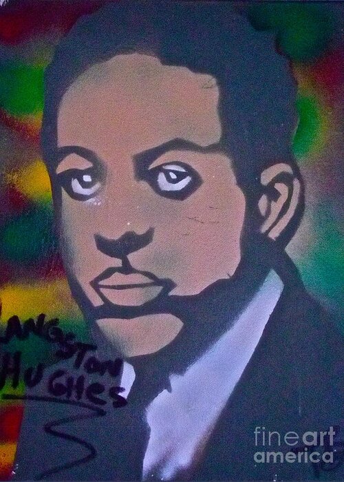 Langston Hughes Greeting Card featuring the painting Langston Hughes 2 by Tony B Conscious