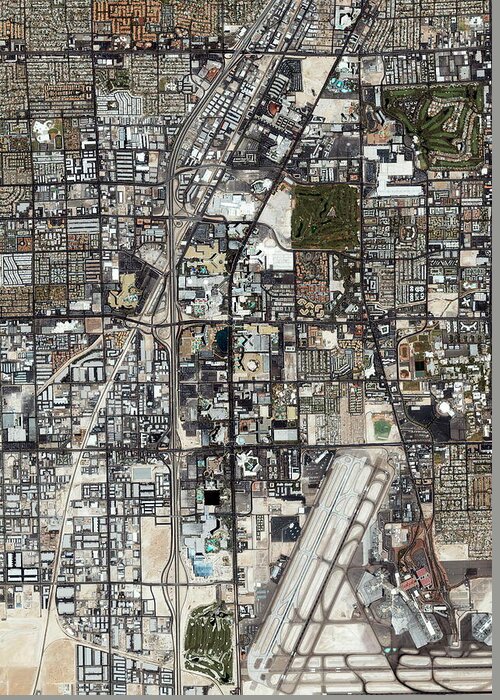 Las Vegas Greeting Card featuring the photograph Las Vagas by Geoeye/science Photo Library