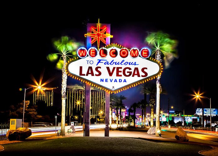 Las Vegas Sign Greeting Card featuring the photograph Las Vegas Sign by Az Jackson