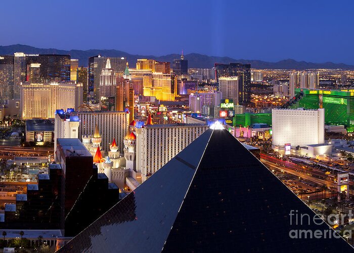 Las Vegas Greeting Card featuring the photograph Las Vegas Skyline by Brian Jannsen