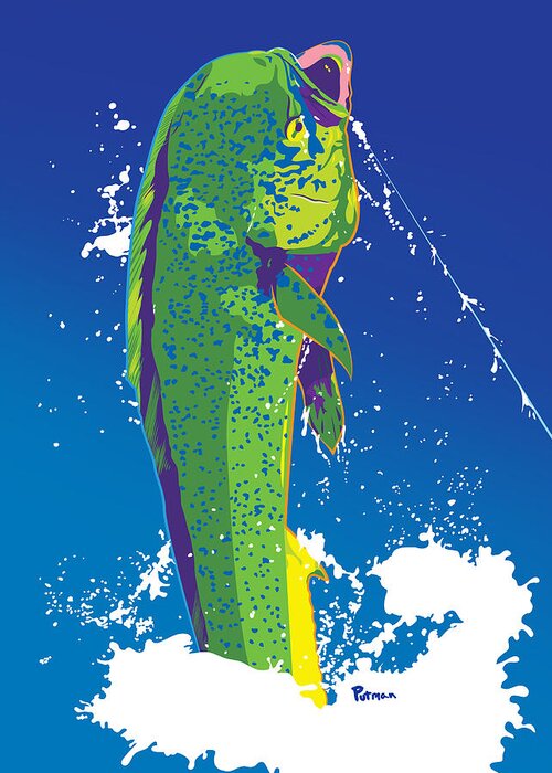 Mahi Greeting Card featuring the digital art Last Chance by Kevin Putman