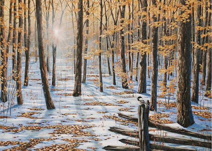 Jake Vandenbrink Greeting Card featuring the painting Late Fall Early Winter by Jake Vandenbrink