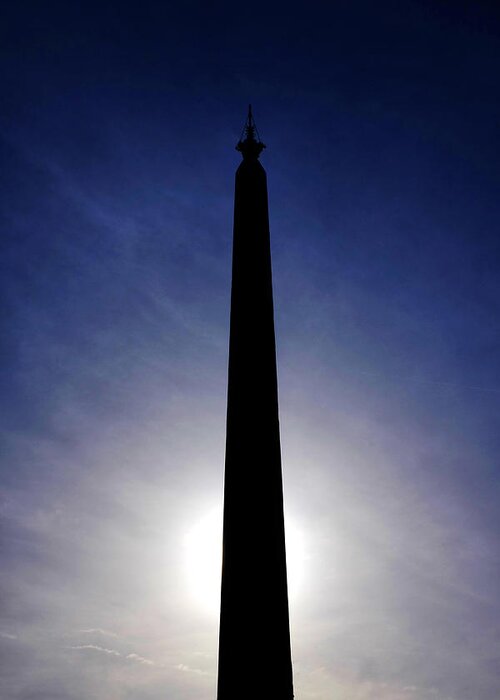Silhouette Greeting Card featuring the photograph Lateran Obelisk by Fabrizio Troiani