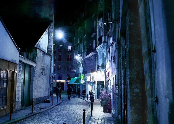 France Greeting Card featuring the photograph Latin Quarter at Midnight by Evie Carrier