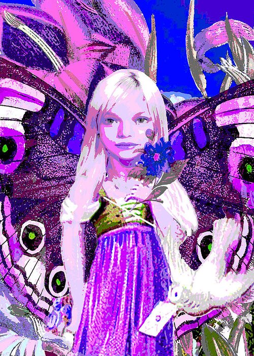Lavender Greeting Card featuring the digital art Lavender by Amelia Carrie
