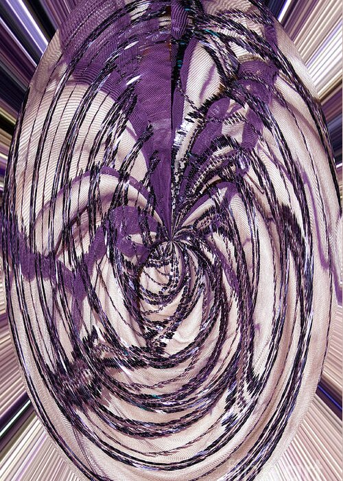 Bead Art Abstract Greeting Card featuring the digital art Lavender Bead Art by Mae Wertz