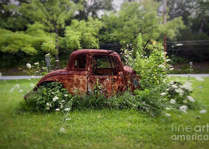 Rust Greeting Card featuring the photograph Lawn Ornament by Rick Kuperberg Sr
