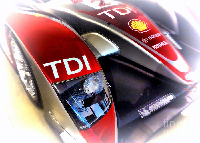 Mans Greeting Card featuring the photograph Le Mans 2008 Audi R10 TDI by Olivier Le Queinec