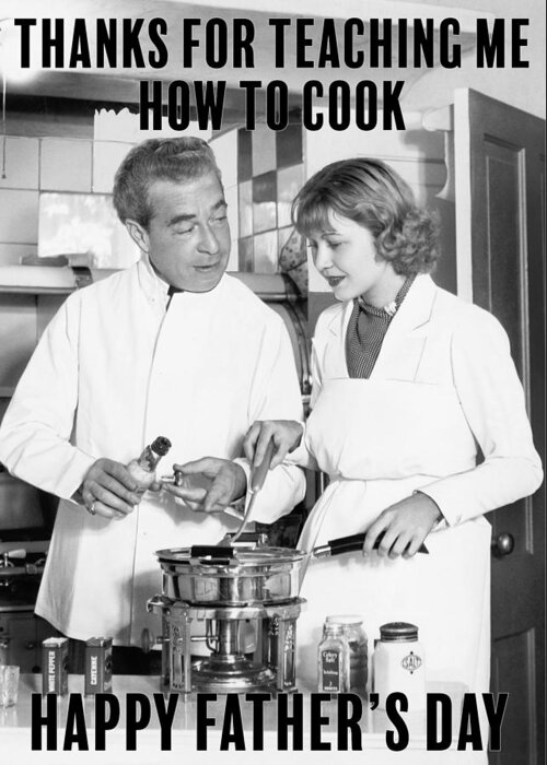 Black And White Greeting Card featuring the photograph Cooking Master Class Greeting Card by Communique Cards