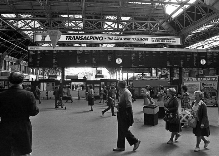 Trains Greeting Card featuring the photograph Leicester Square Train Station by Nancy Clendaniel