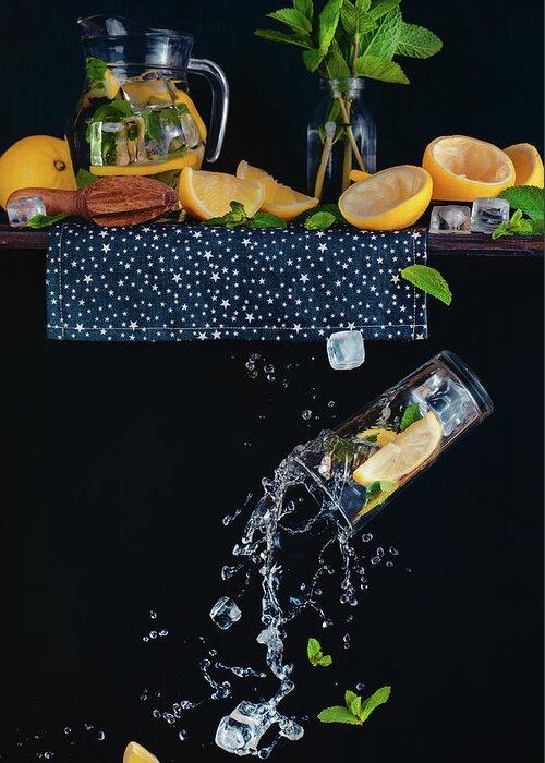 Still Life Greeting Card featuring the photograph Lemonade From The Top Shelf by Dina Belenko