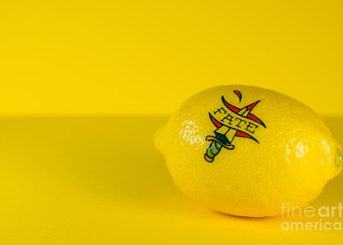 Tattoo Greeting Card featuring the photograph Lemon Fate from Tattoo Series by Jonas Luis