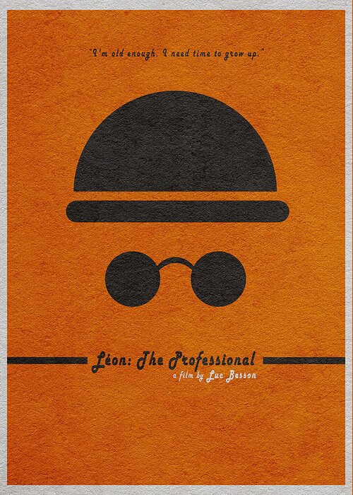 Leon: The Professional Greeting Card featuring the digital art Leon The Professional by Inspirowl Design