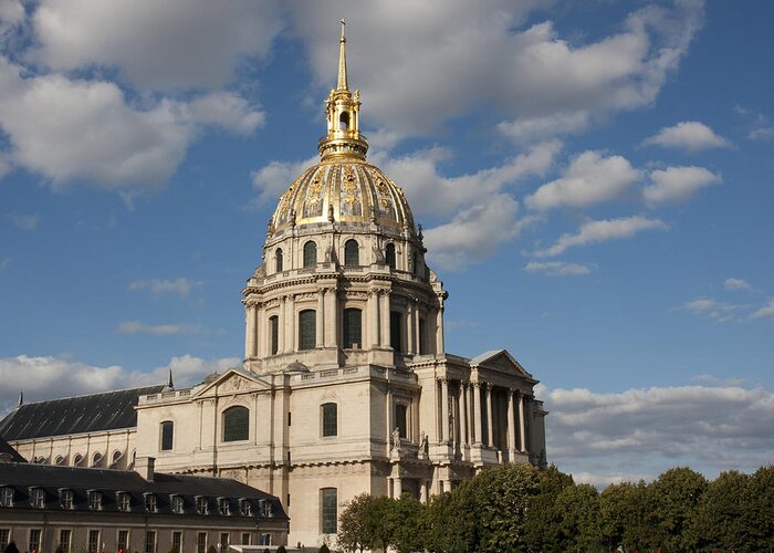 Les Invalides Dome Greeting Card featuring the photograph Les Invalides Dome by Nathan Rupert