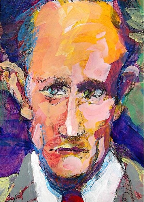 Leslie Howard Greeting Card featuring the painting Leslie Howard by Les Leffingwell