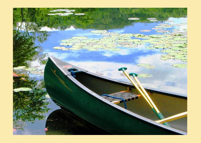 Canoes Greeting Card featuring the photograph Let's Go Out In The Old Town by Angela Davies
