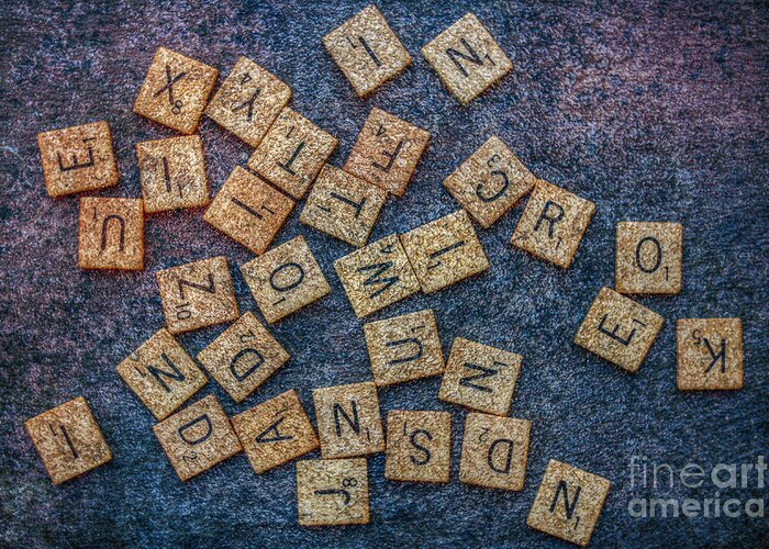 Lets Play Scrabble Greeting Card featuring the photograph Lets Play Scrabble by Randy Steele