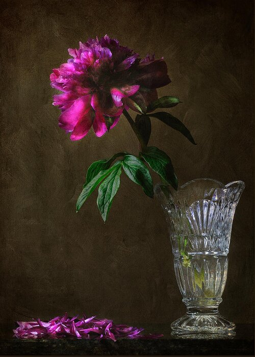Peony Greeting Card featuring the photograph Letting Go by Carol Eade