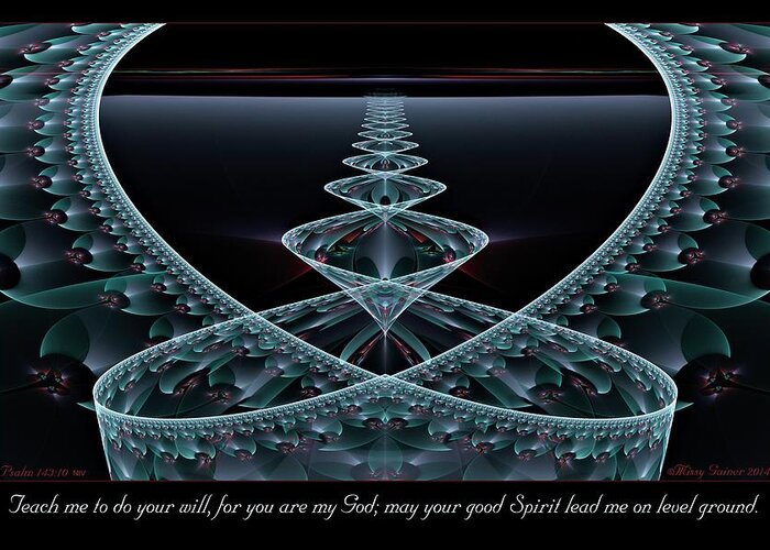Fractal Greeting Card featuring the digital art Level Ground by Missy Gainer