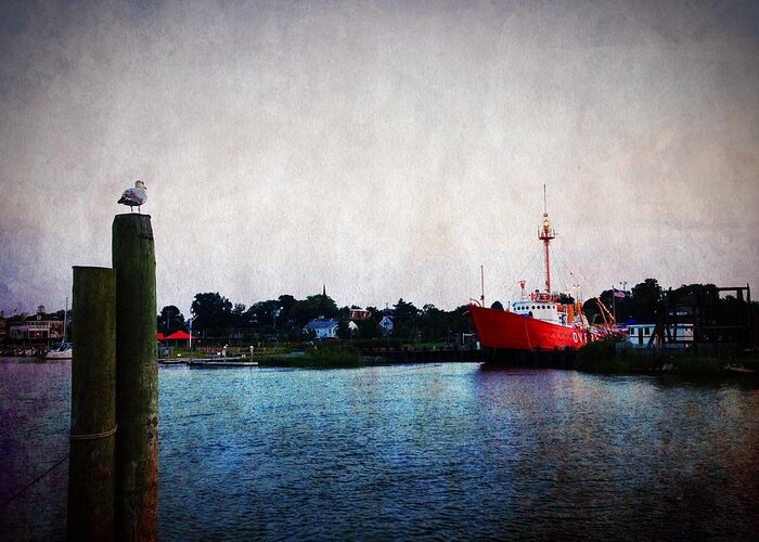 Overfalls Greeting Card featuring the photograph Lewes - Overfalls Lightship 2 by Richard Reeve