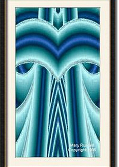  Turquoise Greeting Card featuring the digital art Liberty Balance by Mary Russell