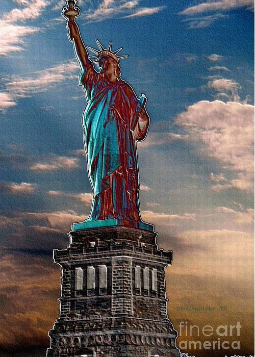 Statue Of Liberty Greeting Card featuring the photograph Liberty For All by Luther Fine Art